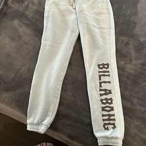 Light blue billabong jogger sweatpants